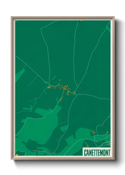 Une affiche de carte sur Canettemont