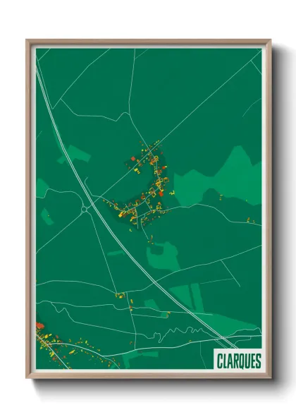 Une affiche de carte sur Clarques