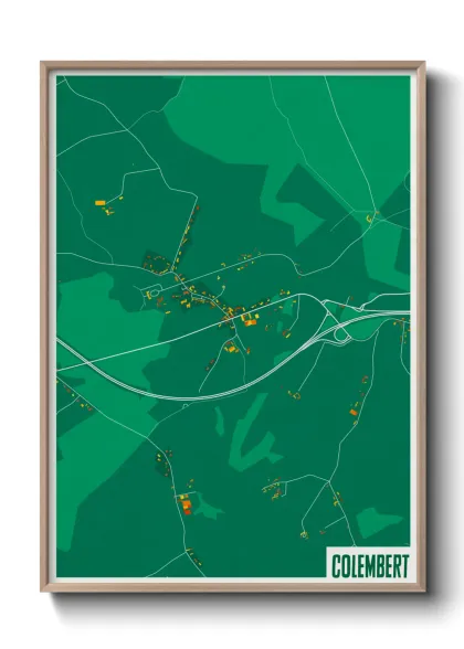 Une affiche de carte sur Colembert