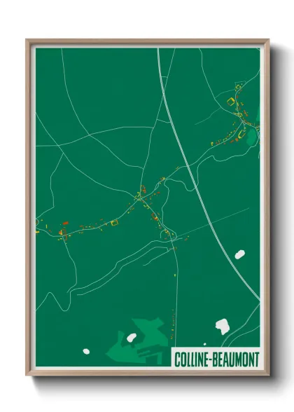 Une affiche de carte sur Colline-Beaumont