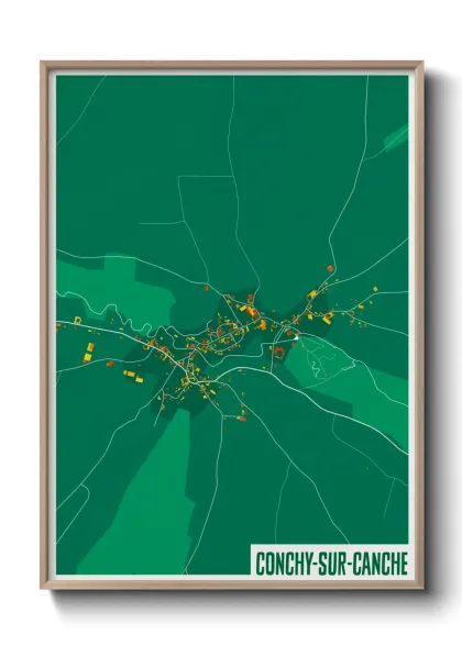 Une affiche de carte sur Conchy-sur-Canche