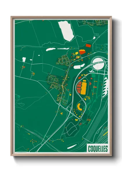 Une affiche de carte sur Coquelles