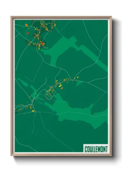 Une affiche de carte sur Coullemont