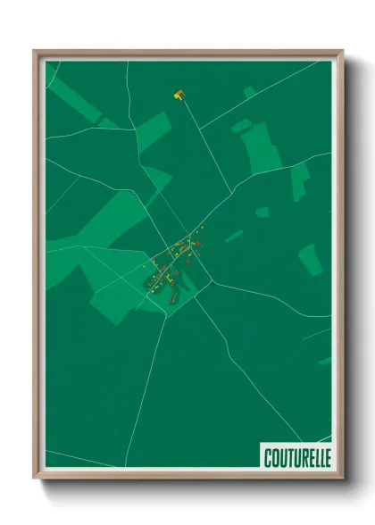 Une affiche de carte sur Couturelle