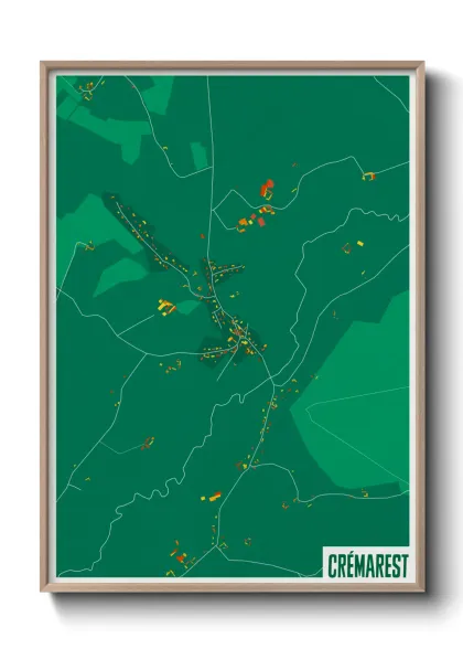 Une affiche de carte sur Crémarest