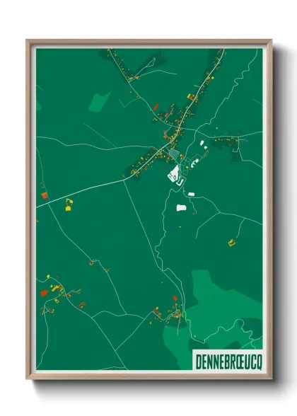 Une affiche de carte sur Dennebrœucq