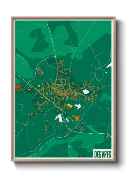Une affiche de carte sur Desvres