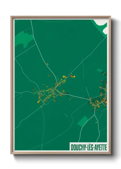 Une affiche de carte sur Douchy-lès-Ayette