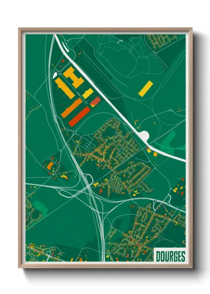 Une affiche de carte sur Dourges