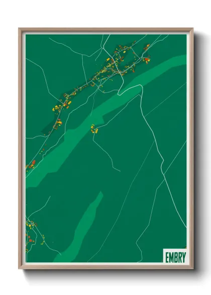 Une affiche de carte sur Embry