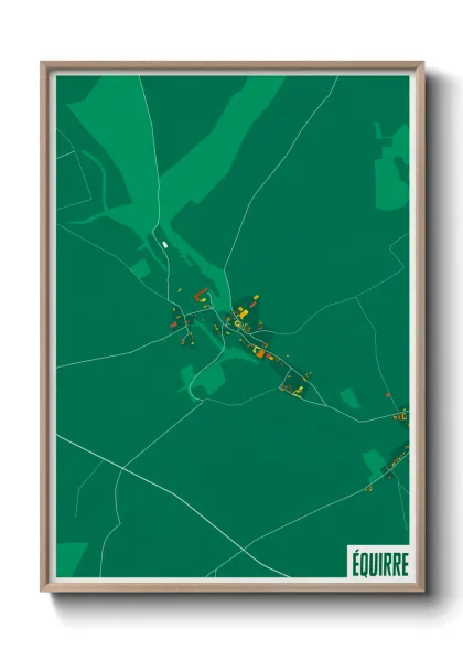 Une affiche de carte sur Équirre