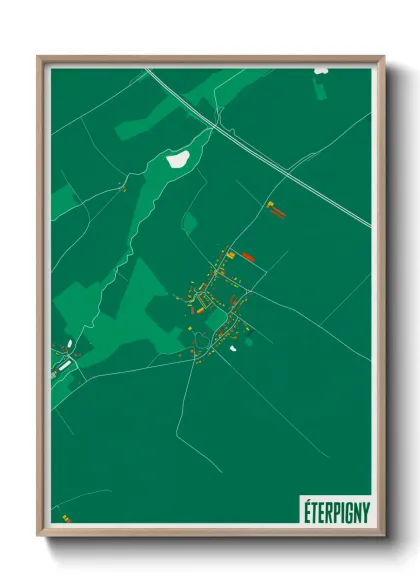 Une affiche de carte sur Éterpigny