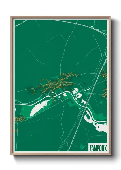 Une affiche de carte sur Fampoux