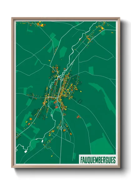 Une affiche de carte sur Fauquembergues