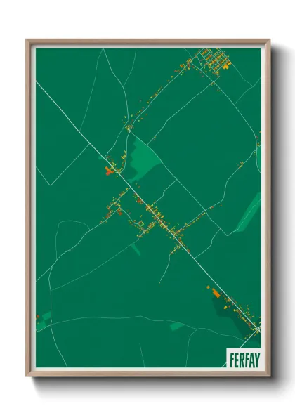 Une affiche de carte sur Ferfay