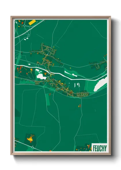 Une affiche de carte sur Feuchy