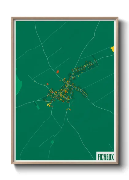 Une affiche de carte sur Ficheux