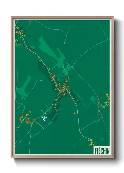 Une affiche de carte sur Fléchin