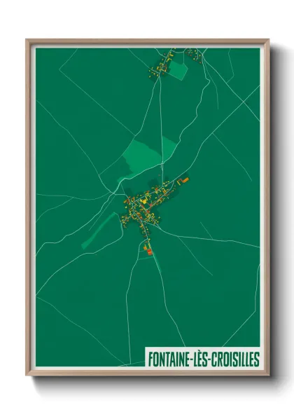 Une affiche de carte sur Fontaine-lès-Croisilles