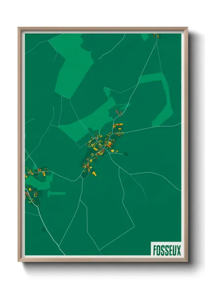 Une affiche de carte sur Fosseux
