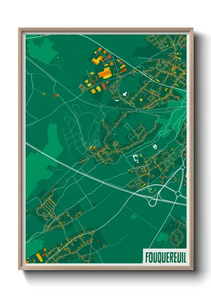 Une affiche de carte sur Fouquereuil