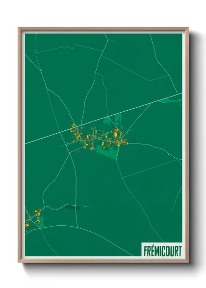 Une affiche de carte sur Frémicourt