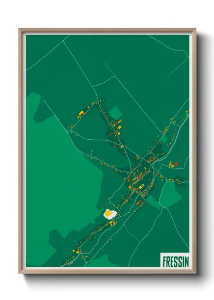 Une affiche de carte sur Fressin
