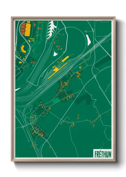 Une affiche de carte sur Fréthun