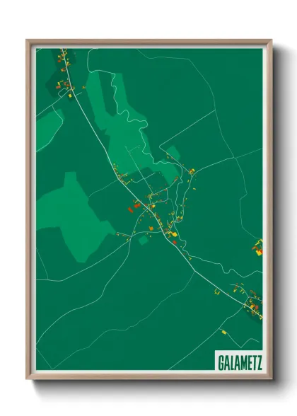 Une affiche de carte sur Galametz