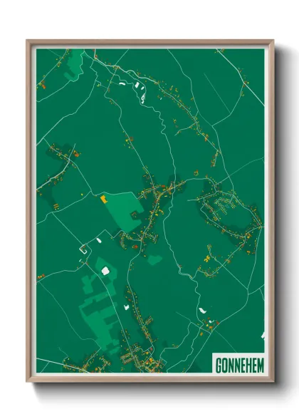 Une affiche de carte sur Gonnehem
