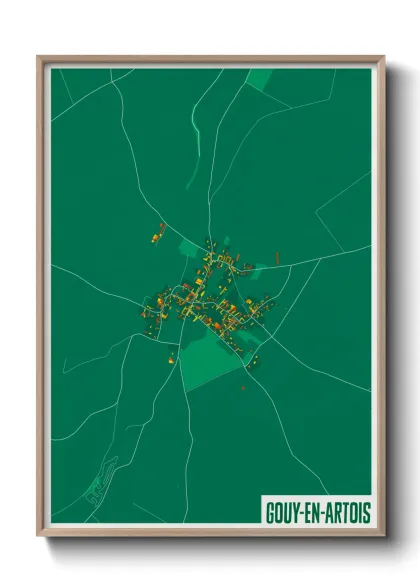 Une affiche de carte sur Gouy-en-Artois