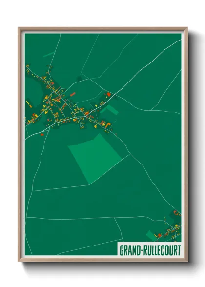 Une affiche de carte sur Grand-Rullecourt