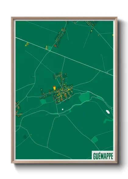 Une affiche de carte sur Guémappe