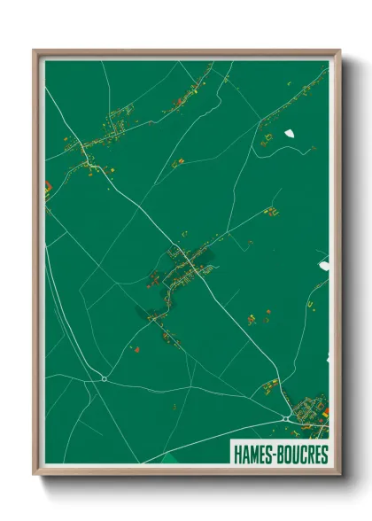 Une affiche de carte sur Hames-Boucres