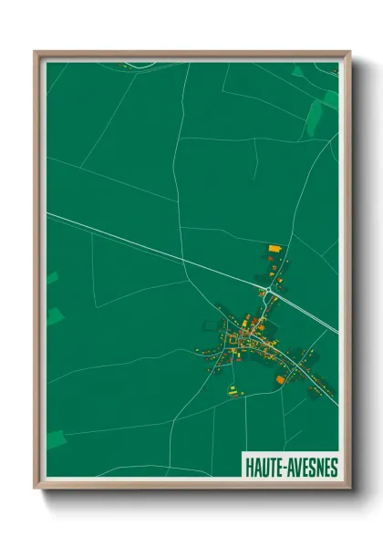 Une affiche de carte sur Haute-Avesnes