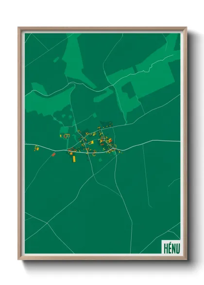 Une affiche de carte sur Hénu