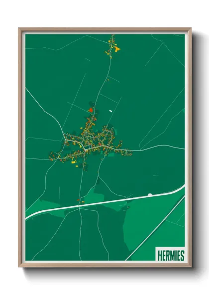 Une affiche de carte sur Hermies