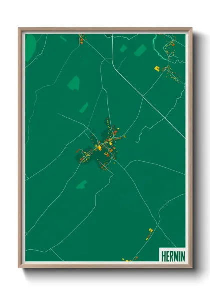 Une affiche de carte sur Hermin