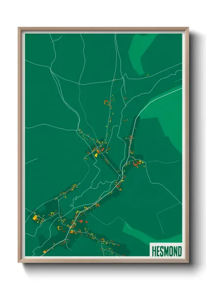 Une affiche de carte sur Hesmond