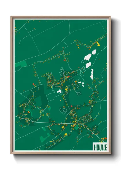 Une affiche de carte sur Houlle