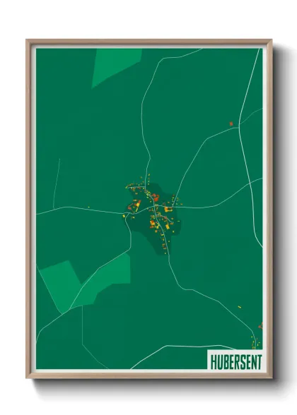 Une affiche de carte sur Hubersent