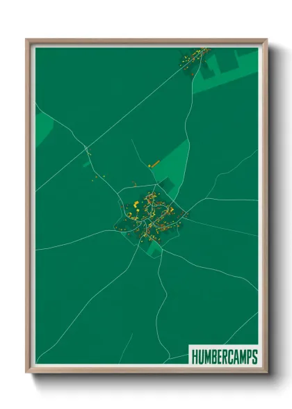 Une affiche de carte sur Humbercamps