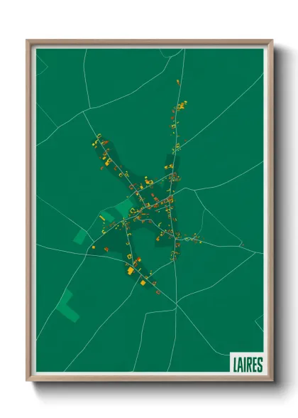 Une affiche de carte sur Laires