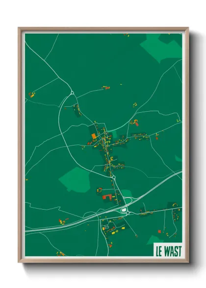 Une affiche de carte sur Le Wast