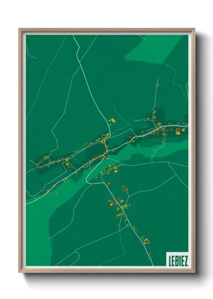 Une affiche de carte sur Lebiez