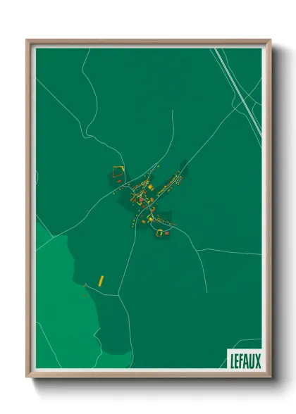 Une affiche de carte sur Lefaux