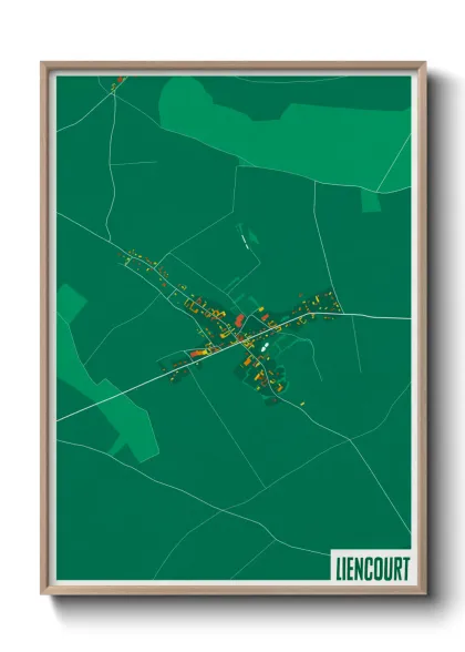 Une affiche de carte sur Liencourt