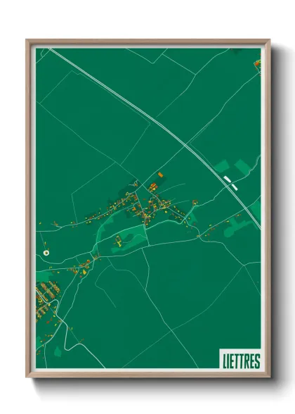 Une affiche de carte sur Liettres