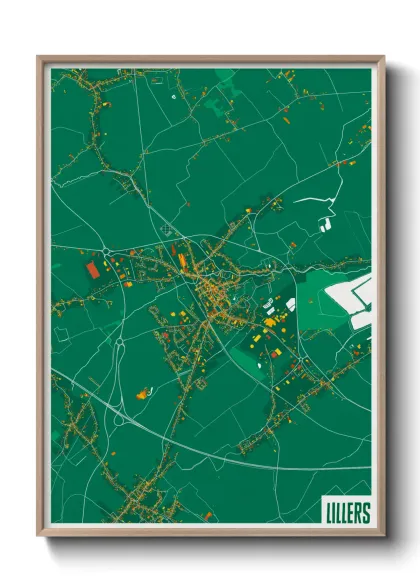 Une affiche de carte sur Lillers