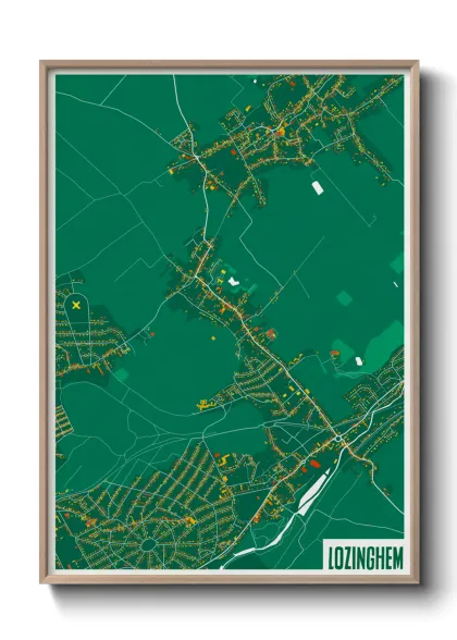 Une affiche de carte sur Lozinghem